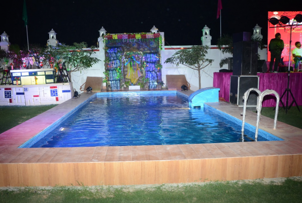 Pool Side at The Vrindavan Resort And Banquet