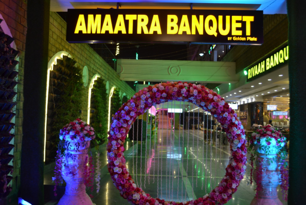 Banquet Hall at Amaatra Banquet Gaur City By Golden Plate