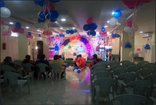 Banquet hall at Hotel Harshitha Grand