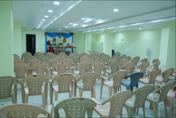 Banquet hall at Hotel Harshitha Grand