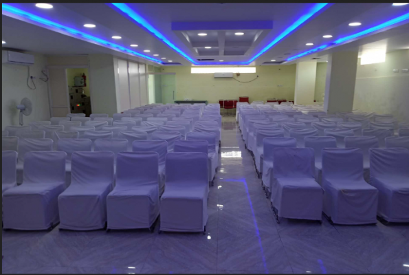 Banquet hall at Hotel Harshitha Grand