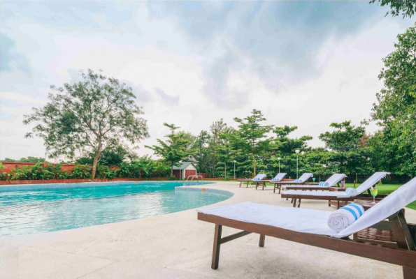 Pool Side at Trance Greenfields Resort