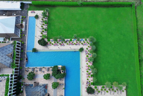 Front Lawn at Aarya Raj Club And Resort