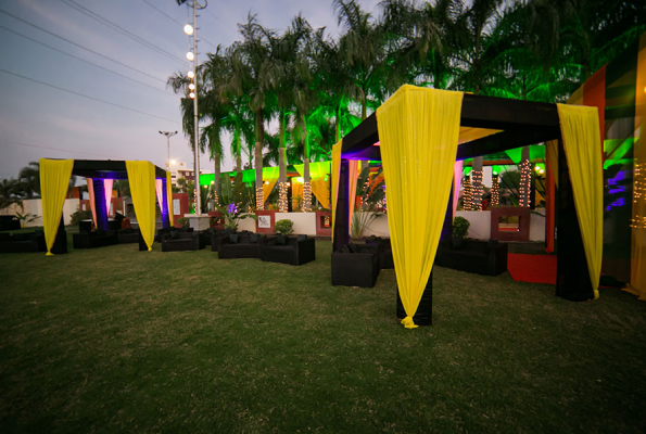 Palm Spring Party Lawn at Nirali Resorts