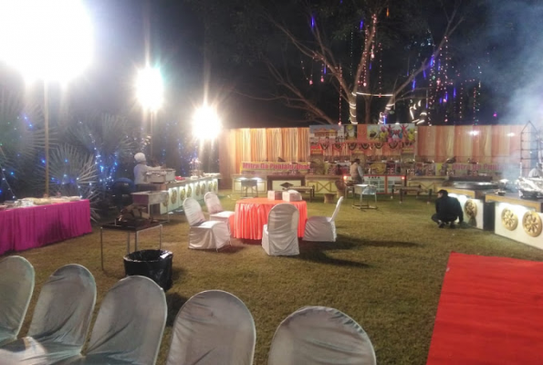 Lawn at Anandam Poolside Party Garden Vrindavan