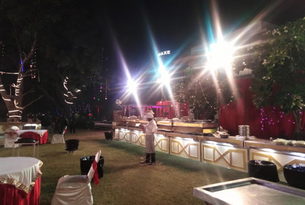 Lawn at Anandam Poolside Party Garden Vrindavan