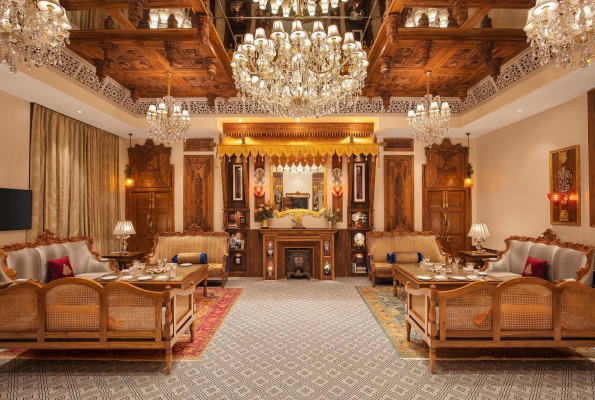 The Lounge at Noormahal Palace Hotel