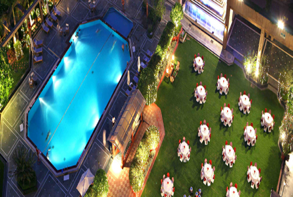 Poolside Lawn at Eros Hotel