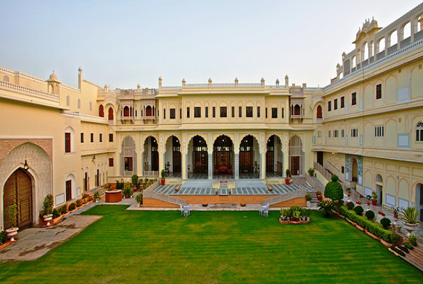 Chess Courtyard at The Raj Palace