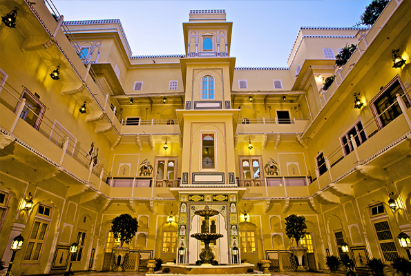 Chess Courtyard at The Raj Palace