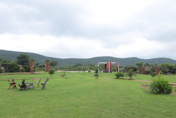 Lawn at Lohagarh Fort Resort