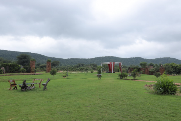 Lawn at Lohagarh Fort Resort