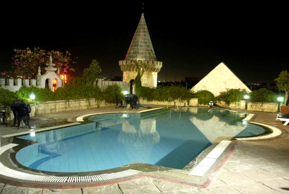 Pool Side at Hotel Amrutha Castle