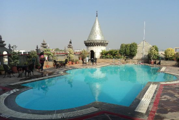 Pool Side at Hotel Amrutha Castle