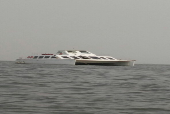 Motor Yacht Catamaran at Mumbai Marine