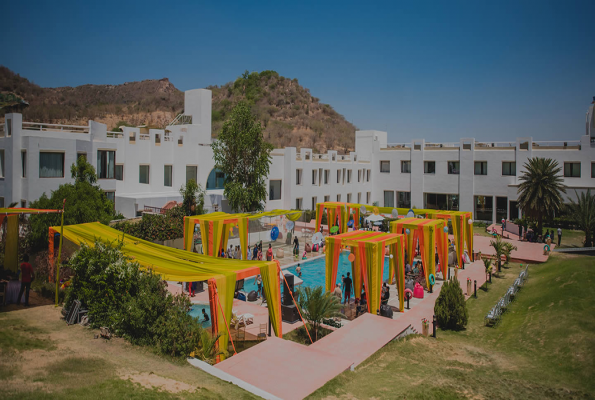 Pool Side Lawn at Hotel Inder Residency