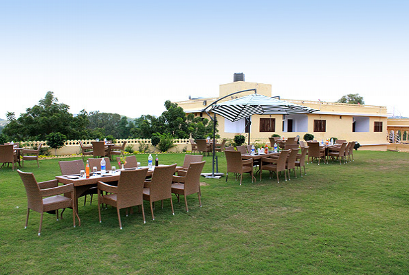 Lawn at Labhgarh Palace Resort