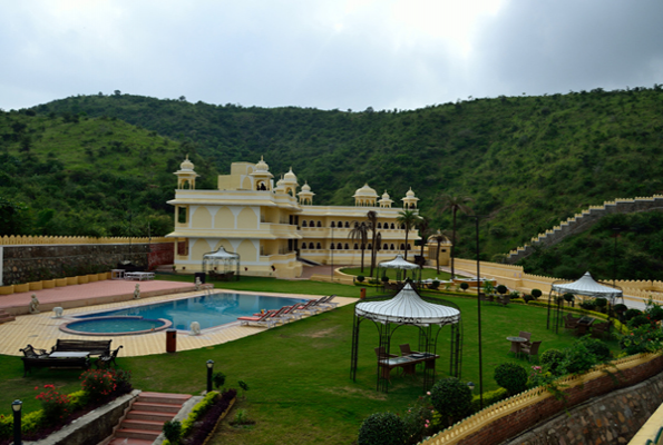 Lawn at Labhgarh Palace Resort