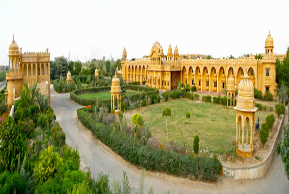 Front lawn  at Fort Rajwada