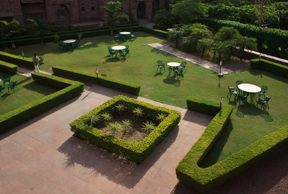 Lawn at Bijolai Palace