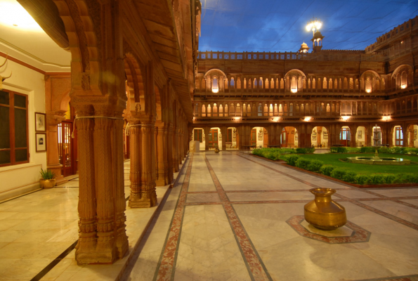 Lawn at The Laxmi Niwas Palace