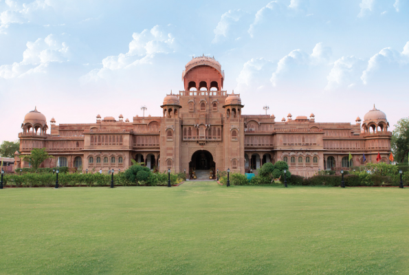 Lawn at The Laxmi Niwas Palace