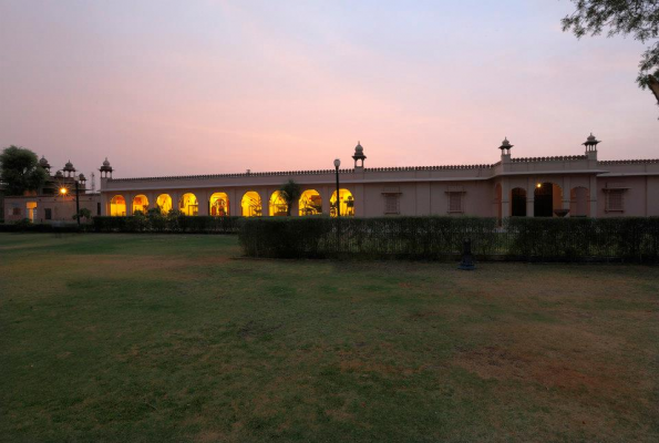 Lawn at The Lallgarh Palac