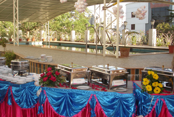 Dwarka & Pool side at Inder Residency