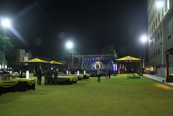 Lawn at Narayani Heights Hotel & Club