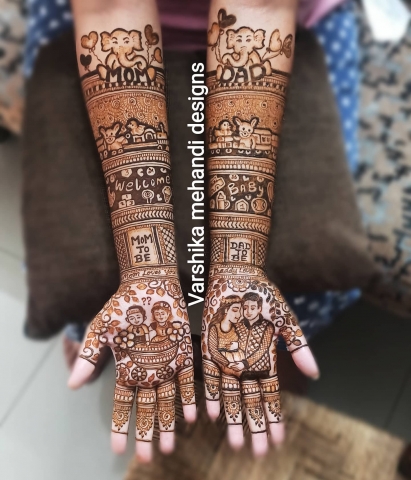 Varshika Mehandi Designs