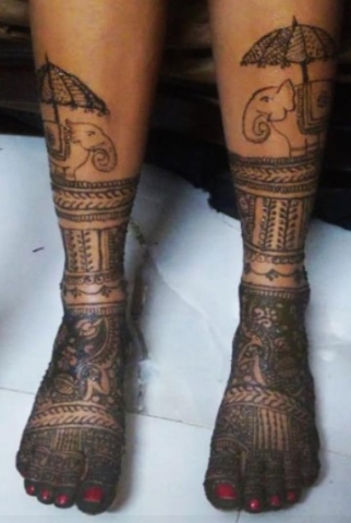 Shiro Mehndi and Jewellery