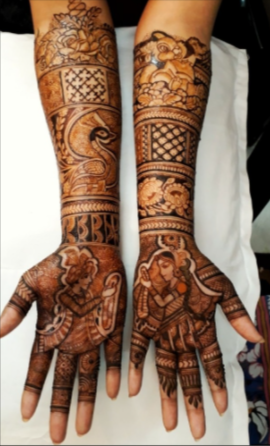 Full Back Hand Mehndi Design Services at Best Price in Greater Noida | Sachin  Mehandi Art