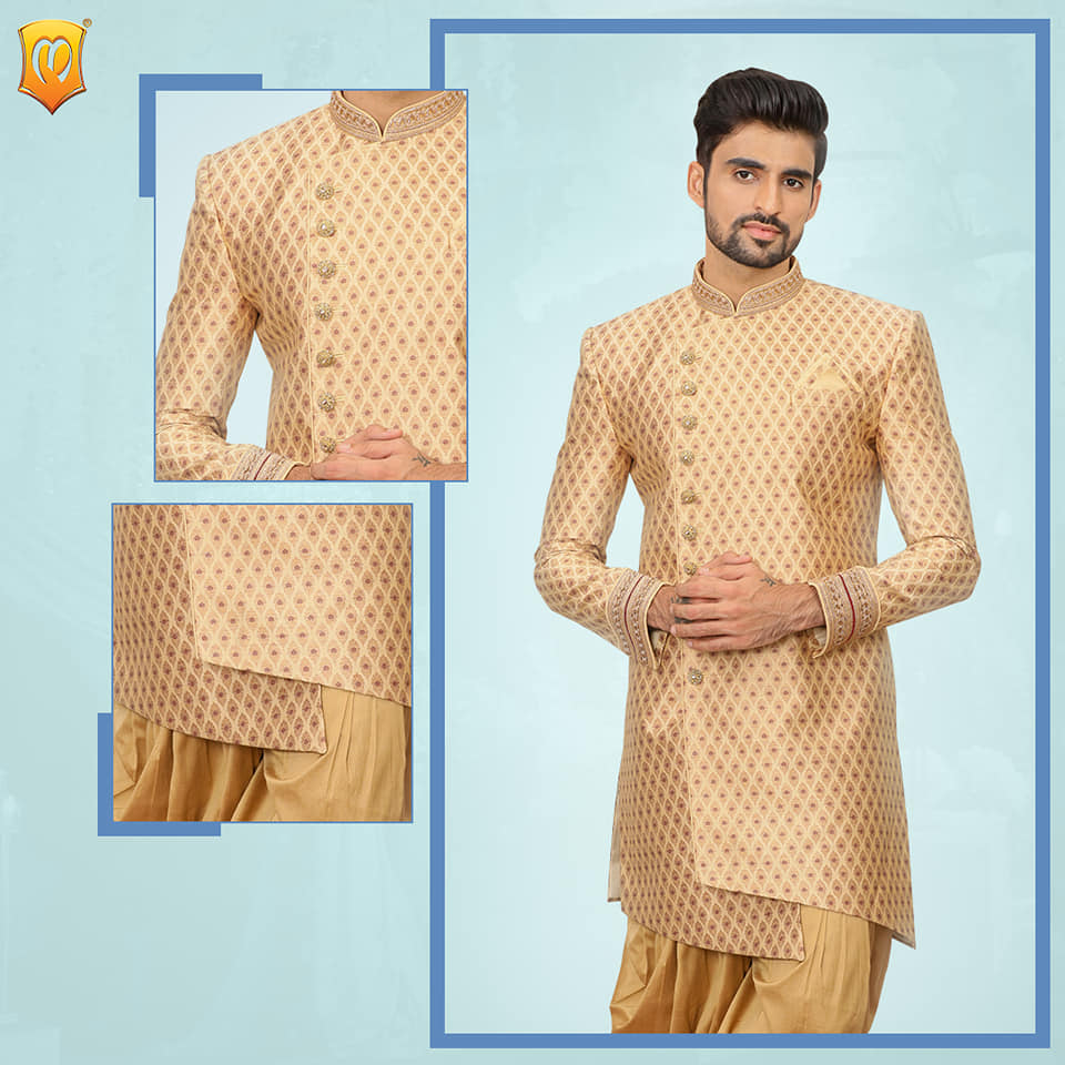 Buy Princely Cream And Gajaree Sherwani Online in Australia @Manyavar -  Sherwani for Men